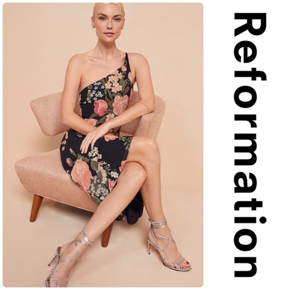 Reformation Eastside Floral One-Shoulder Dress - Picture 2 of 5